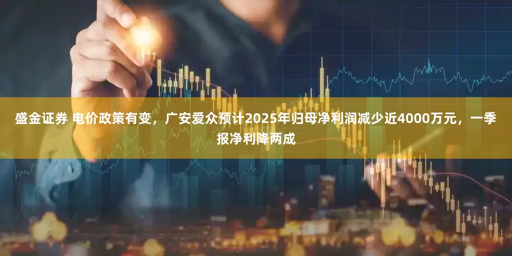 盛金证券 电价政策有变，广安爱众预计2025年归母净利润减少近4000万元，一季报净利降两成
