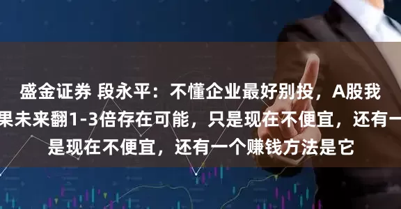 盛金证券 段永平：不懂企业最好别投，A股我只买了茅台，苹果未来翻1-3倍存在可能，只是现在不便宜，还有一个赚钱方法是它